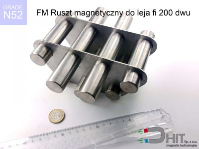 FM Ruszt magnetyczny do leja fi 200 dwupoziomowy N52 - separatory ruszty magnetyczne z magnesami ndfeb