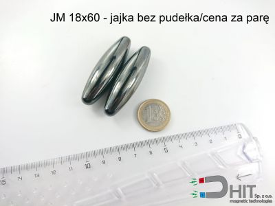JM 18x60 - jajka bez pudełka/cena za parę  - grające magnesy neodymowe jajka