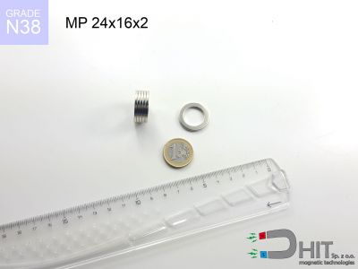 MP 24x16x2 [N38] - magnes neodymowy pierścieniowy