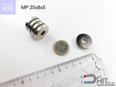 MP 25x8x5 N38 magnes pierścieniowy
