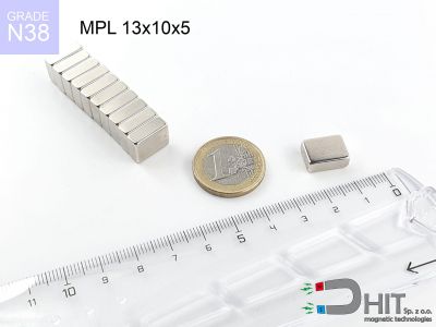 MPL 13x10x5 35H - neodymowe magnesy płytkowe