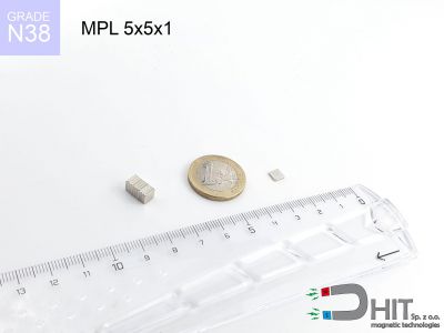 MPL 5x5x1 N38 - neodymowe magnesy płytkowe