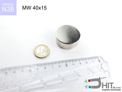 MW 40x15 N38 magnes walcowy