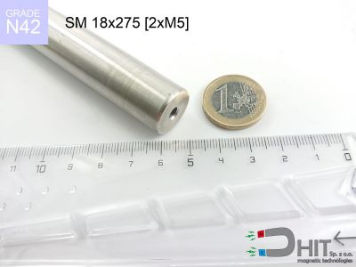 SM 18x275 [2xM5] [N42] - separator magnetyczny