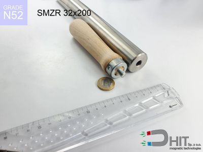 SMZR 32x200 N52 separator magnetyczny z rączką