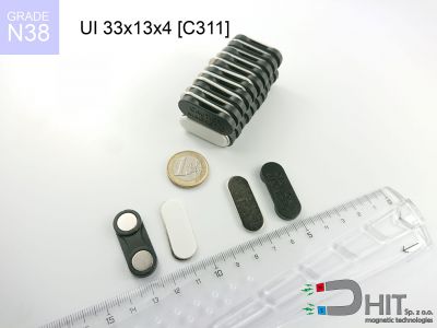 UI 33x13x4 [C311] N38 - mocowania magnetyczne do identyfikatorów