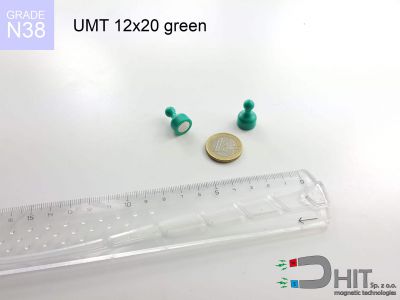 UMT 12x20 green [N38] - uchwyt do tablic