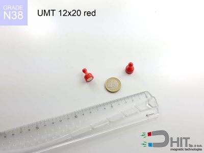 UMT 12x20 red [N38] - uchwyty do tablic